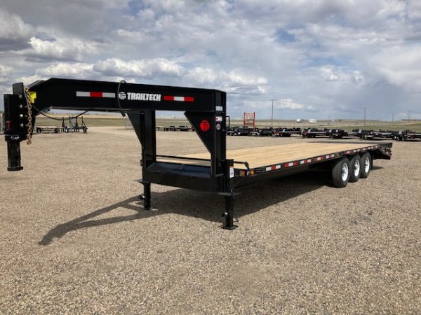 TrailTech H370 - 24ft/5ft Dove Tail Gooseneck with Mega Ramps