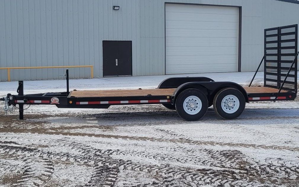 CJay 18ft Equipment Hauler with Stand-up Ramps
